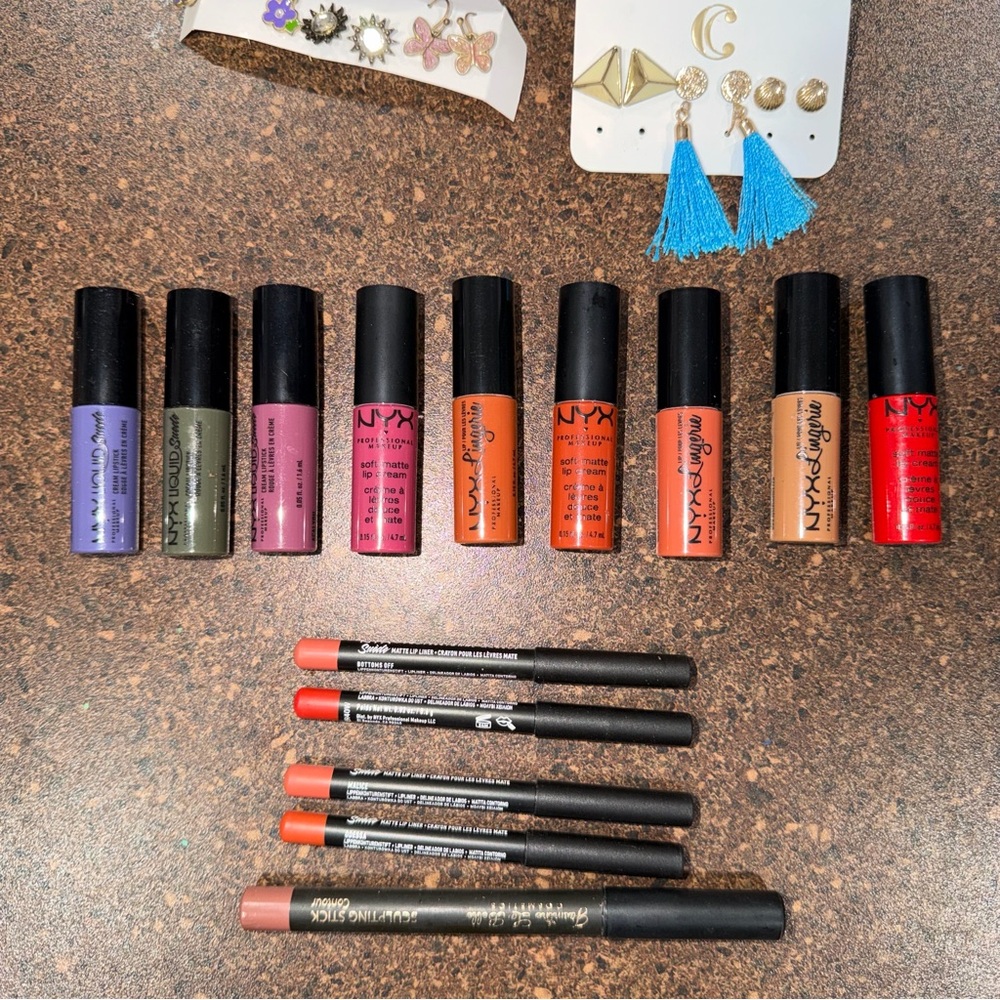 NYX Lip Cream Set - Purple, Gray, Red, Orange, Pink - Picture 2 of 3